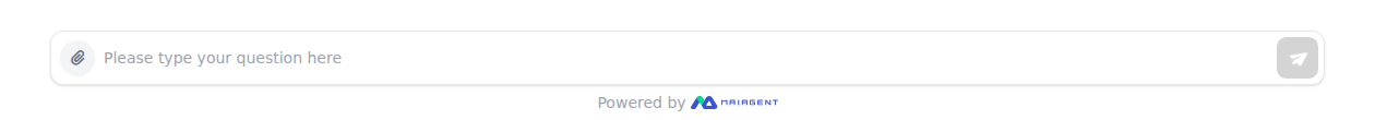 Web Chat の入力エリアの下に Powered by と MaiAgent のブランドロゴを表示